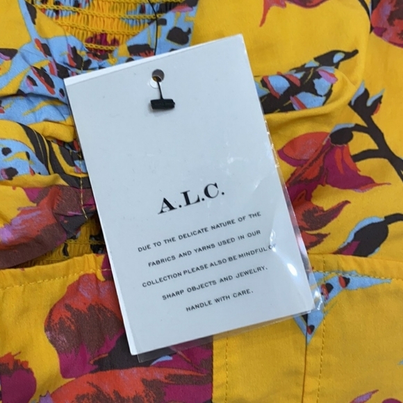 A.L.C. Melody Yellow Floral Top NEW - Picture 5 of 6